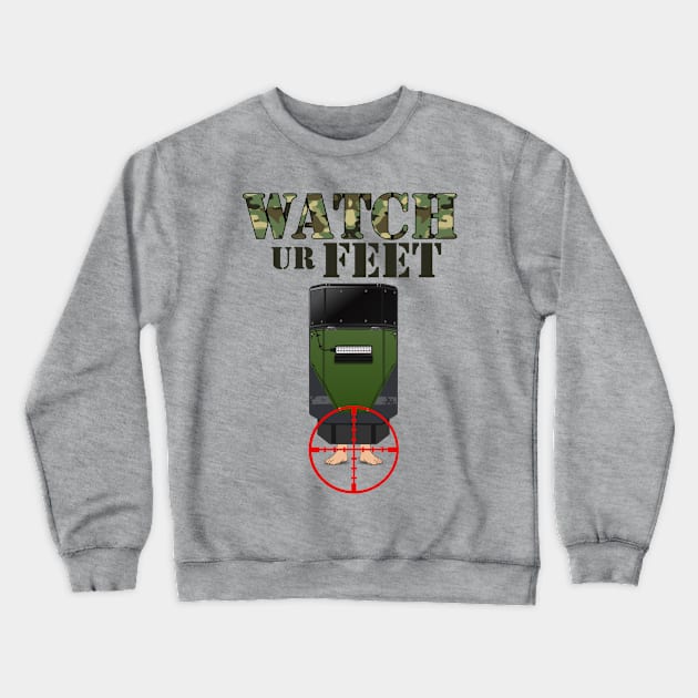 WATCH Ur Feet Crewneck Sweatshirt by RJJ Games